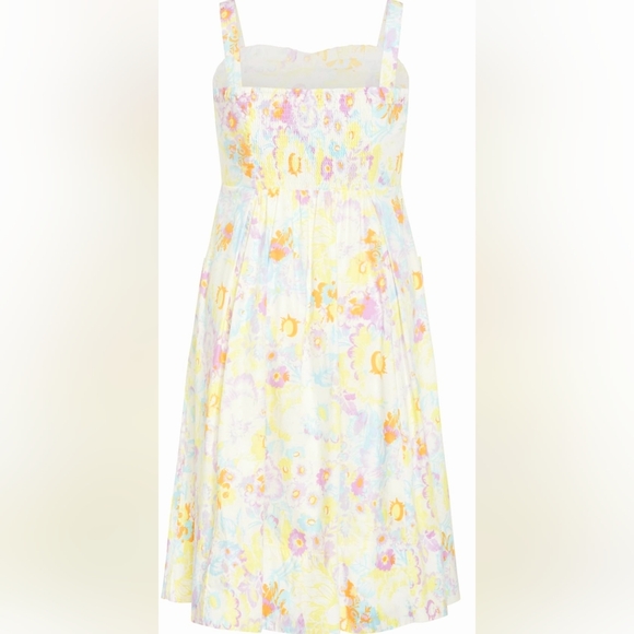 City Chic Pastel Floral Midi Dress in Light Blue and Yellow Accents - Picture 13 of 15